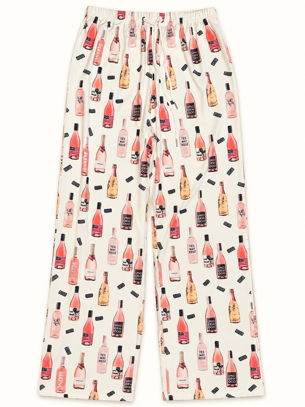 SHESHOW Rosé Wine Bottle Print Pajama Pants XL NWT